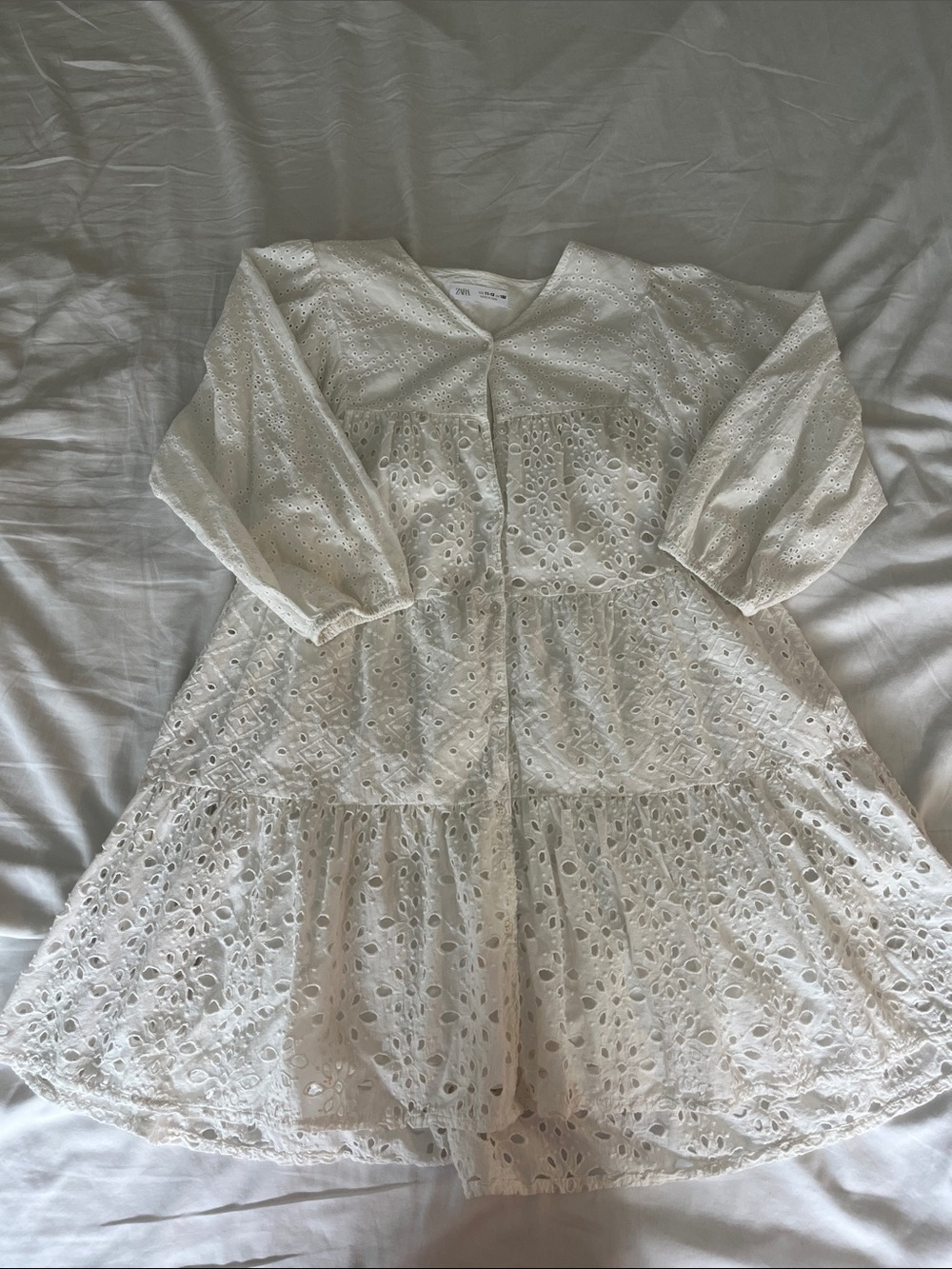 zara girls white dress